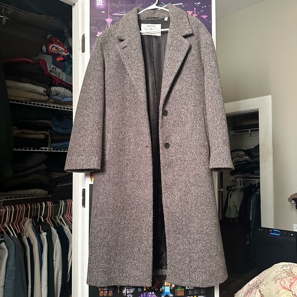 Aritzia the only coat soft wool cashmere snow tweed herringbone - Picture 3 of 10